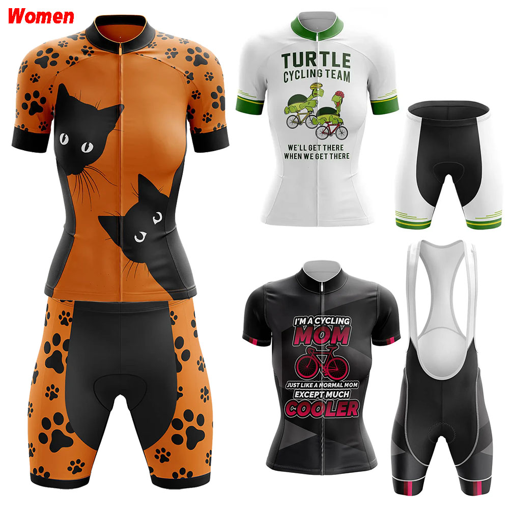 Mountain Biking Outfits Women - Peek A Boo Cat Polyester Cycling