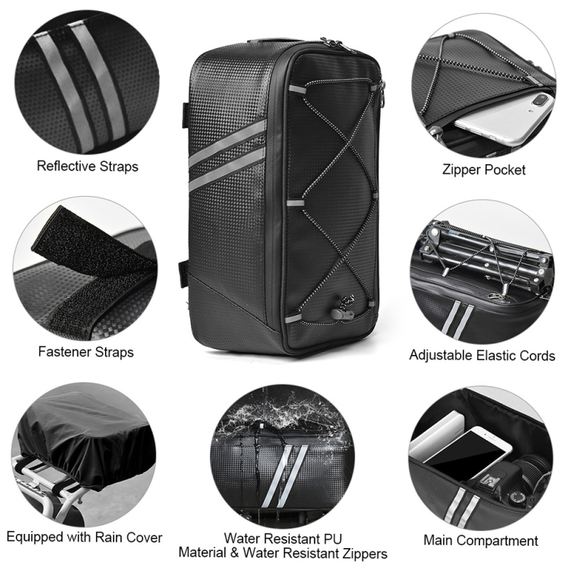 Bike Trunk Bag 7L Bicycle Rear - Mountain Biking Waist Pack recension och pris