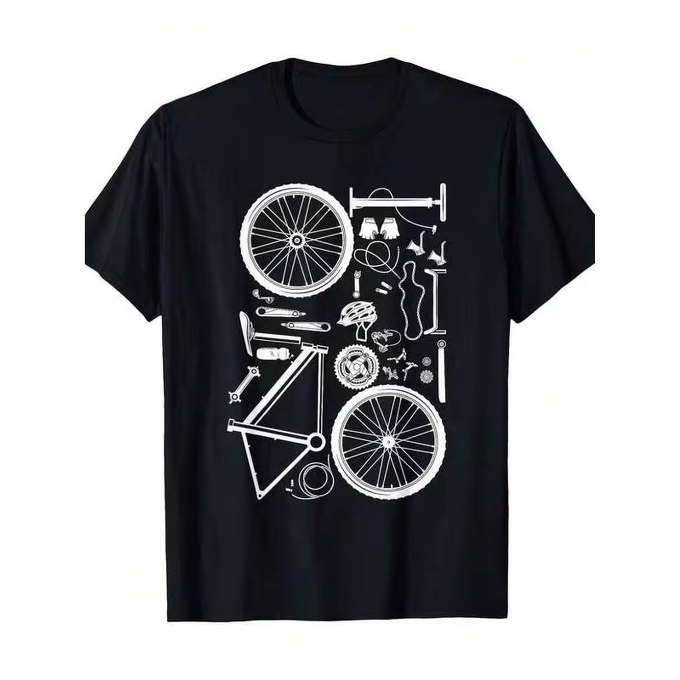 Men's Black Cotton Cycling T-S - Mountain Biking Shirts recension och pris